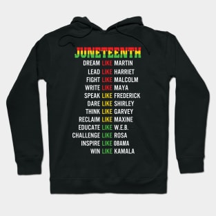 Juneteenth, Black Legends, Black History Hoodie